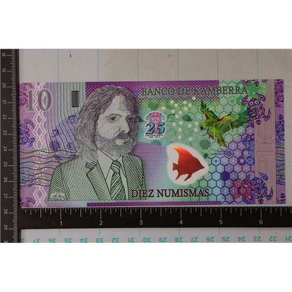 2013 BANK OF KAMBERRA 10 NUMISMAS CRISP UNC