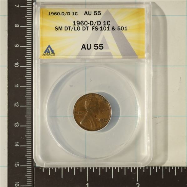 1960-D/D SM DT / LG DT PENNY FS-101 & 501 ANACS