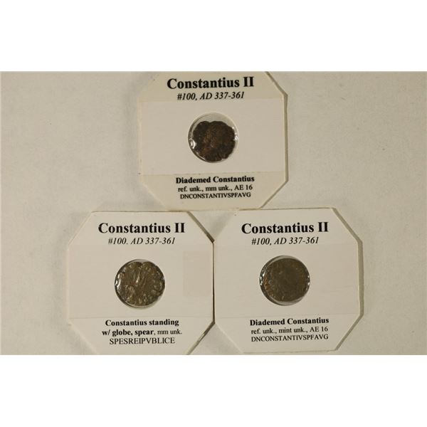 3-CONSTANTIUS II 337-361 A.D. ANCIENT COINS