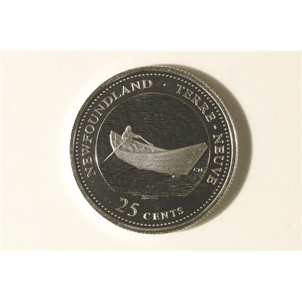 1867-1992 SILVER NEWFOUNDLAND 25 CENT .1734