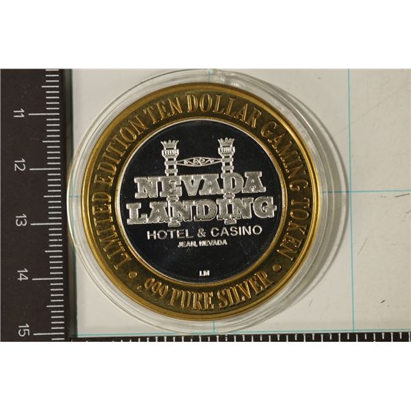.6 OZ. ASW CASINO $10 SILVER TOKEN (UNC) NEVADA