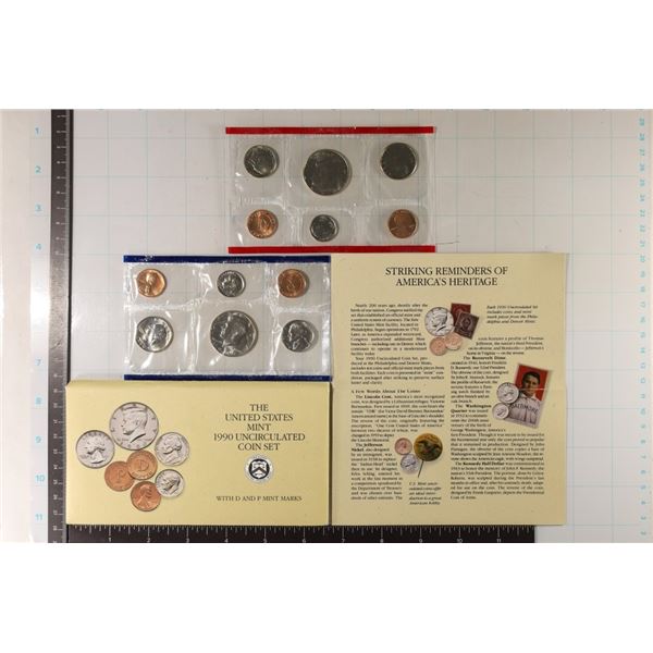 1990 US MINT SET (UNC) P/D (WITH ENVELOPE) AND
