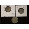 Image 2 : 3 SWITZERLAND SILVER COINS: 1940 & 1965 HALF FRANC