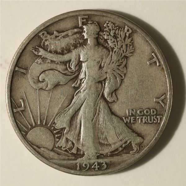 1943-S SILVER WALKING LIBERTY HALF DOLLAR