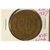 Image 1 : LOWER MINTAGE 1920 MEXCIO 20 CENTAVO COIN