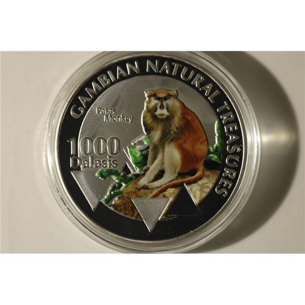 2015 GAMIA 1000 DALASIS PROOF COIN WITH COLORIZED