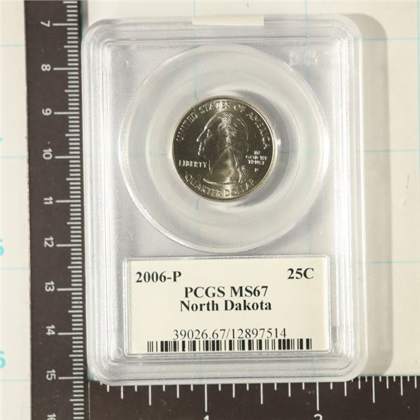 2006-P NORTH DAKOTA QUARTER PCGS MS67