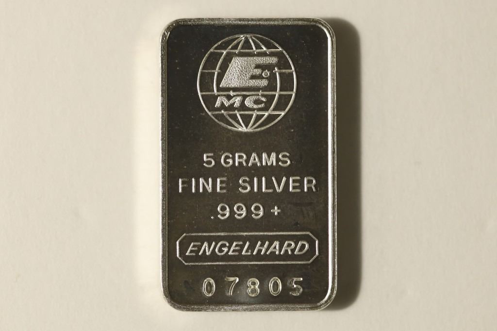 5 GRAMS .999 FINE SILVER PROOF ENGLEHARD INGOT