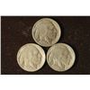 Image 1 : BETTER DATE 1919-P/D/S BUFFALO NICKELS ALL ARE