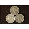 Image 2 : BETTER DATE 1919-P/D/S BUFFALO NICKELS ALL ARE