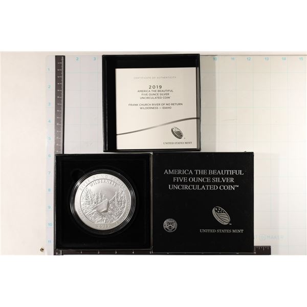 5 TROY OZ SILVER 2019-P FRANK CHURCH RIVER OF NO