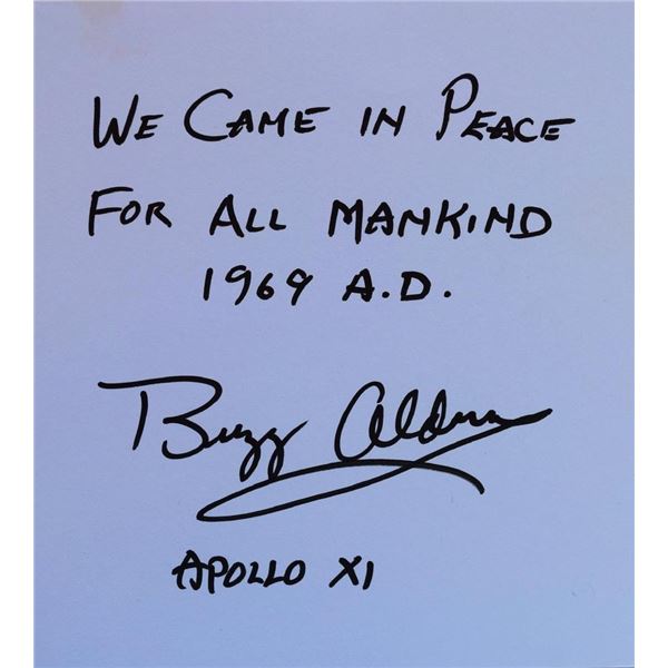 Astronaut & Moonwalker Buzz Aldrin signed slip
