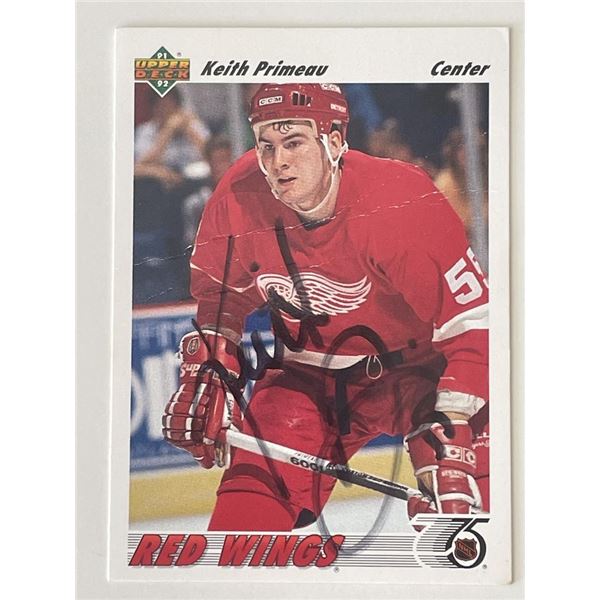 Detroit Red Wings Keith Primeau 91-92 Upper Deck #258 signed trading card