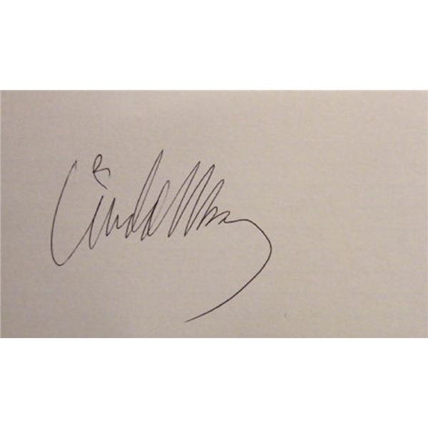 Linda McCartney signature slip