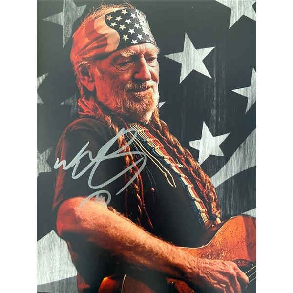 Willie Nelson signed photo