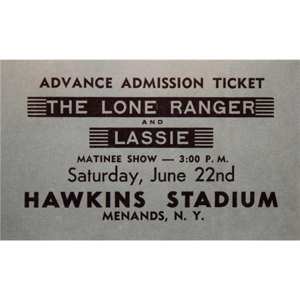 The Lone Ranger Clayton Moore signed ticket stub