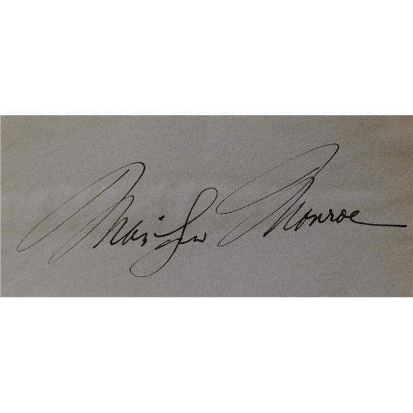 Marilyn Monroe signed slip