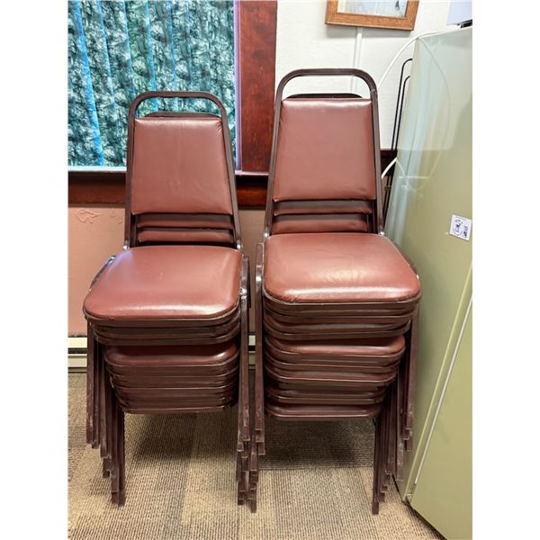 STACKABLE CHAIRS, LOT OF 16
