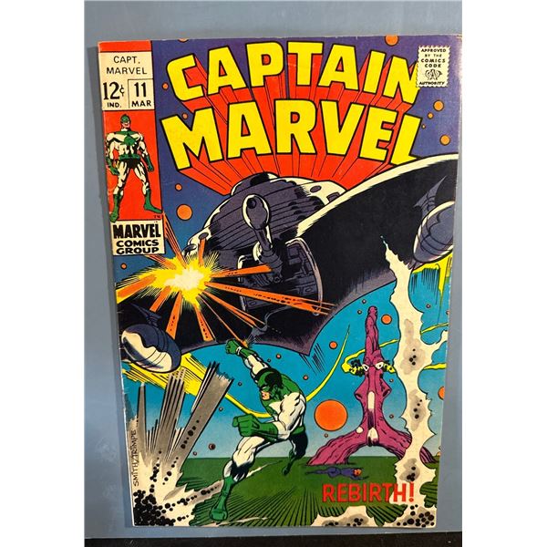 Captain Marvel #11 (Marvel, 1969) Rebirth! Silver Age Comic
