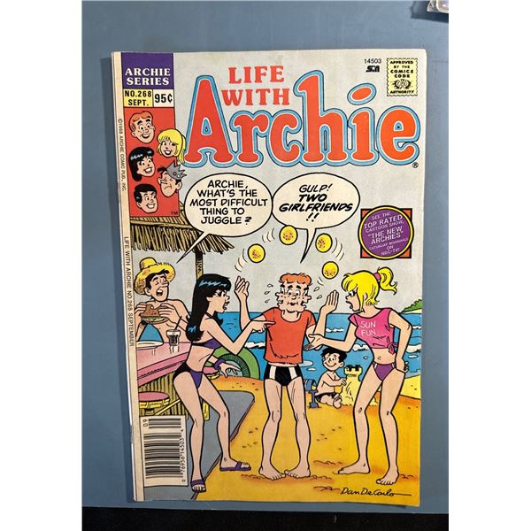 Life with Archie #268 Comic (Sept 1986, Archie) Two Girlfriends Juggle