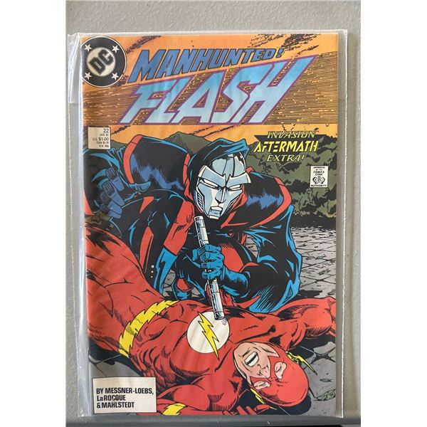 The Flash #22 (1989) DC Comics - Manhunted! Invasion Aftermath Extra!