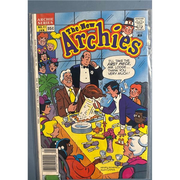 The New Archies #11 Comic Book (Jan 1989, Archie Comics) Thanksgiving Cover