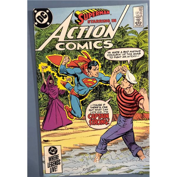 Action Comics #566 (DC Comics, 1985) Superman vs Captain Strong