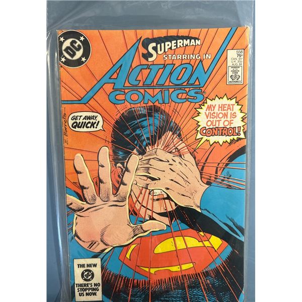 Action Comics #558 (Aug 1984, DC) Superman, BurgerTime Ad