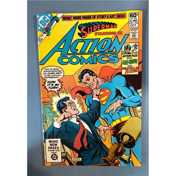 Action Comics #524 (DC, 1981) Superman vs. Clark Kent Cover