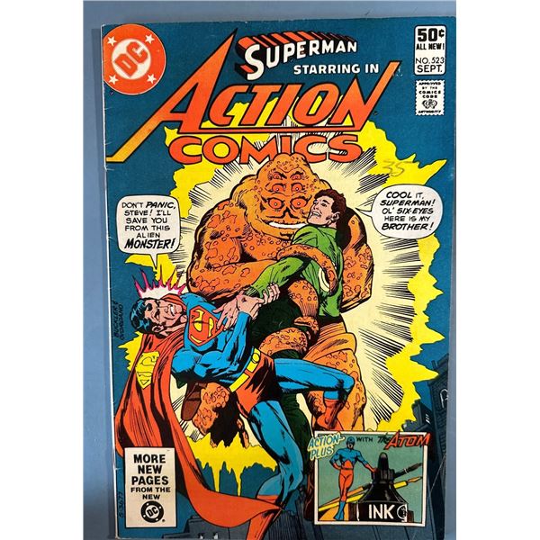 Action Comics #523 (DC, 1981) Superman vs Alien Monster - The Atom Backup