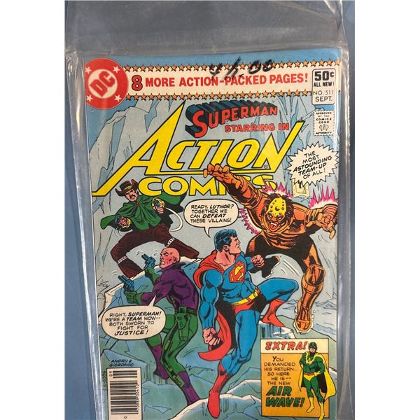 Action Comics #511 (DC, 1980) Superman, Lex Luthor, Air Wave