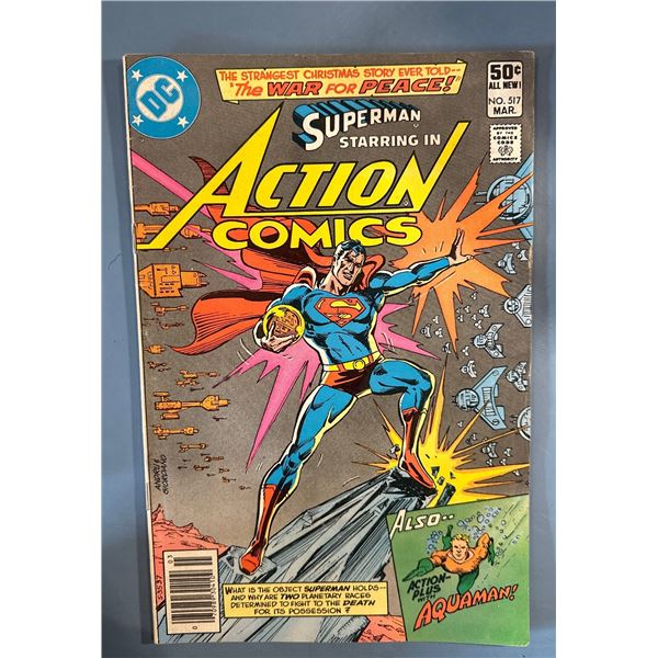 Action Comics #517 (DC, 1981) Superman "The War for Peace!" Aquaman