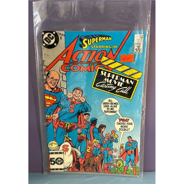 Action Comics #569 (DC, 1984) Superman Movie Casting Call