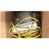 Image 4 : GROUP LOT SPOOL OF ROPE, WORK BENCH LIGHT, INDUSTRIAL CEILING FAN (IN BOX), MAKITA COMPOUND SAW,