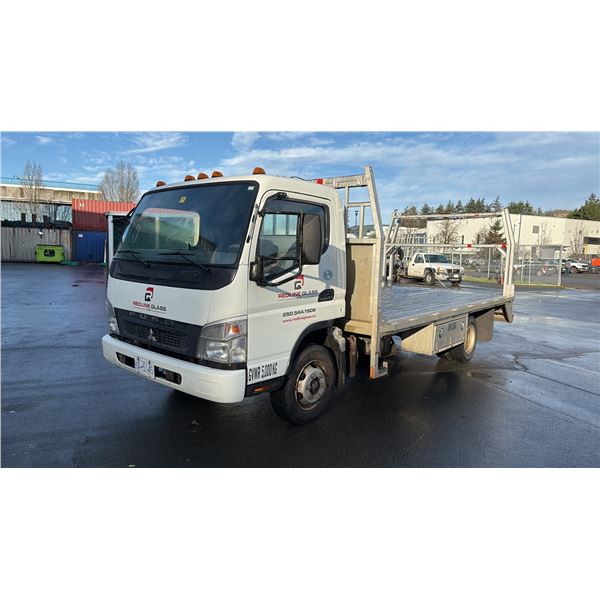 2010 MITSUBISHI FUSO FE180, 2DR FLATDECK PU, WHITE, VIN JL6CCG1SXAK000162,
