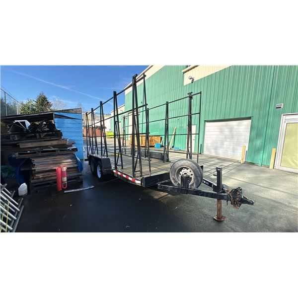 2015 TUFF TRAILER, FLATDECK TRAILER, BLACK VIN 1T9CF5B6XFL952094,