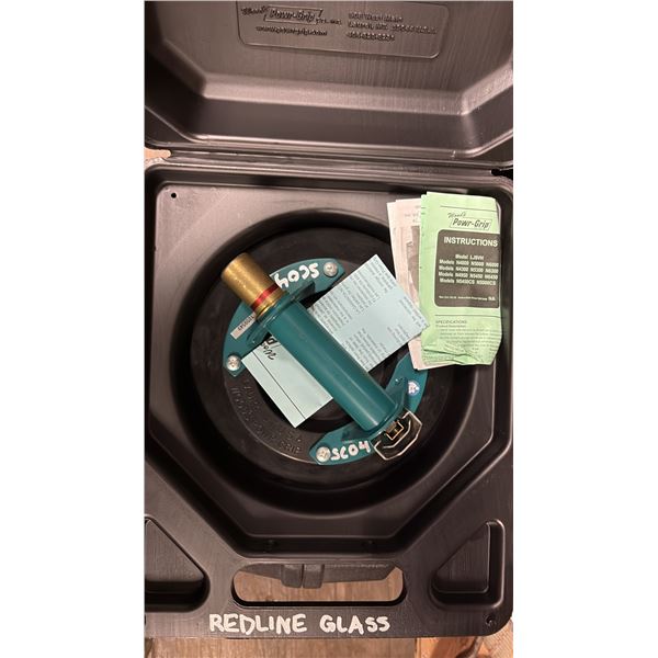 GROUP OF 4 WOODS POWR-GRIP 10" VACUUM SUCTION GLASS CLAMPS