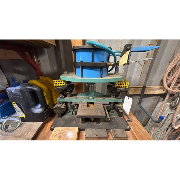 CUSTOM PNEUMATIC PUNCH PRESS ON ROLLING STAND