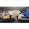 Image 4 : GROUP LOT OF 4 SHELVES. INC TIRE CHAINS, RAIN GEAR, VARIABLE VOLTAGE CONTROL, SHOP HEATER,