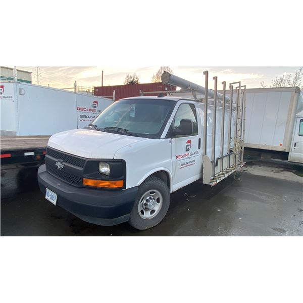 2017 CHEVROLET EXPRESS 3DR CARGO VAN, WHITE, VIN 1GCWGAFFXH1348918,