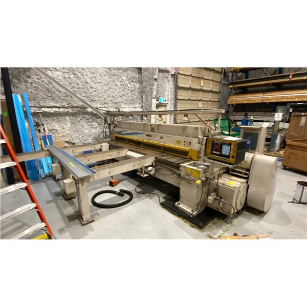 WYSONG AND MILES 10' ELECTRIC SHEAR WITH PC100 SHEAR GAUGE. OVERALL SIZE IS 16'X18'. 3 PHASE.