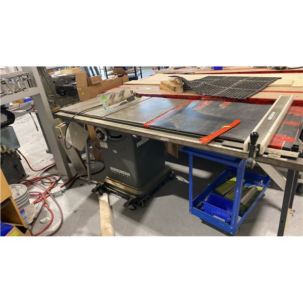 MAGNUM 10" TABLE SAW ON WHEELS. 50" FENCE