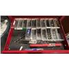 Image 4 : BINFORD TOOL TOOL BOX WITH ASST CONTENTS. INC NEW FREUD MILLING BITS, ROUTER BITS, PUNCHES,