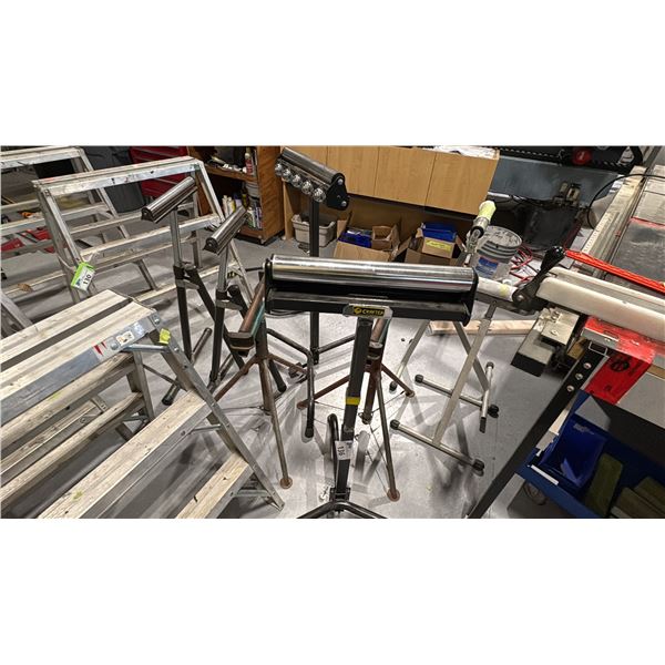 GROUP LOT OF 8 ROLLING/RUN OFF SUPPORTS