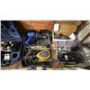 Image 2 : GROUP LOT WITH HITACHI ANGLE GRINDER, DRILL DOCTOR, PALM SANDER, HEAT GUN, MAGNET CLAMP, DREMEL,