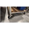 Image 3 : 8X4' ROLLING WORK TABLE. 2" METAL TUBE WITH 5" HEAVY DUTY WHEELS-NO CONTENTS