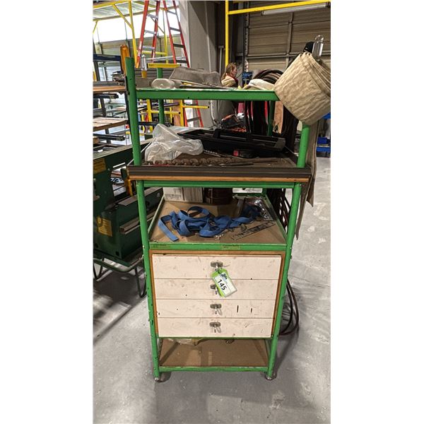 WORK CART INC CONTENTS. OXY ACET TORCH KIT WITH CUTTING TORCH, REGULATORS, HOSES, ETC