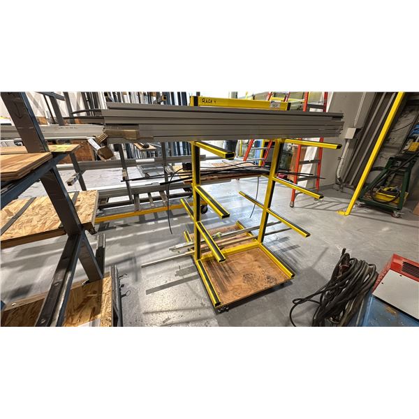 ROLLING PRODUCT RACK 31"X40"X5'H WITH CONTENTS