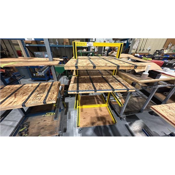 ROLLING PRODUCT RACK 31"X40"X5'H WITH CONTENTS