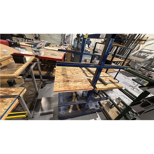 ROLLING PRODUCT RACK 31"X40"X5'H WITH CONTENTS